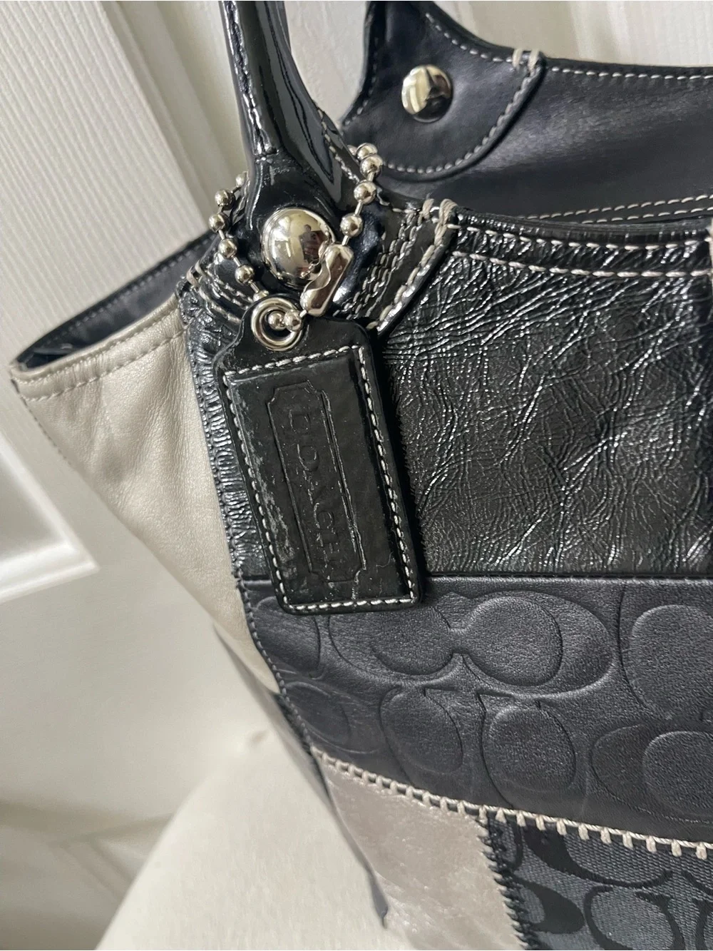 Coach patchwork tote